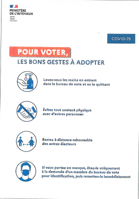 affiche coronavirus pour voter