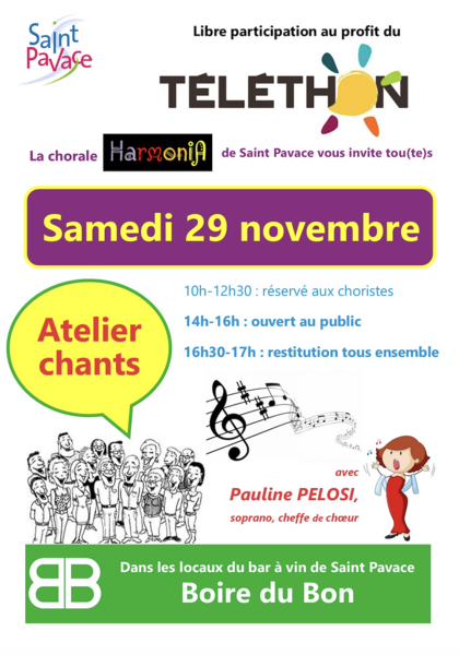 affiche Chorale Téléthon