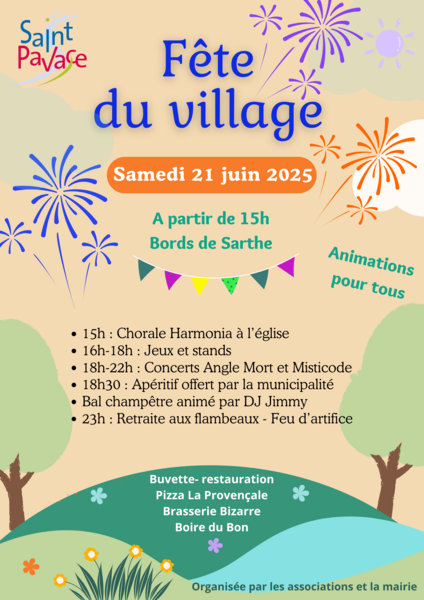 Affiche Fête village