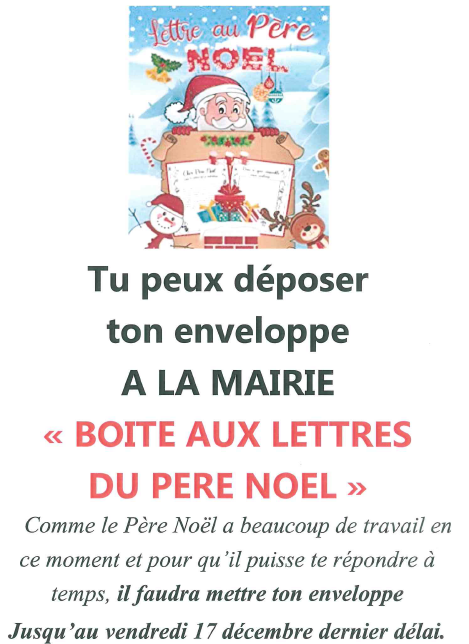 Boite aux lettres Père Noël -2021