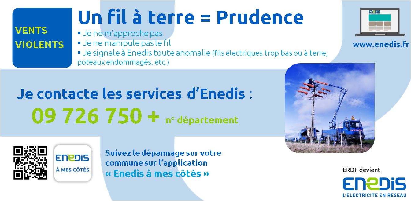 ENEDIS- fil à terre prudence