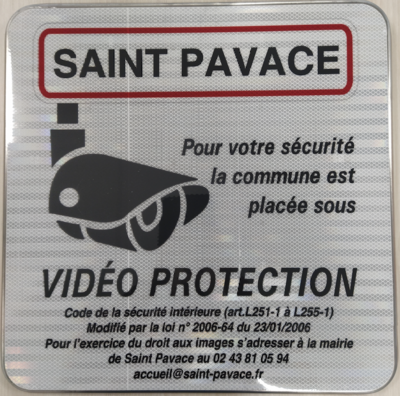 Panneau videoprotection