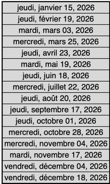 planning balayage 2026