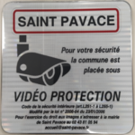 Panneau videoprotection